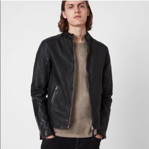 All Saints Cora Leather Jacket Black Men's Size Medium